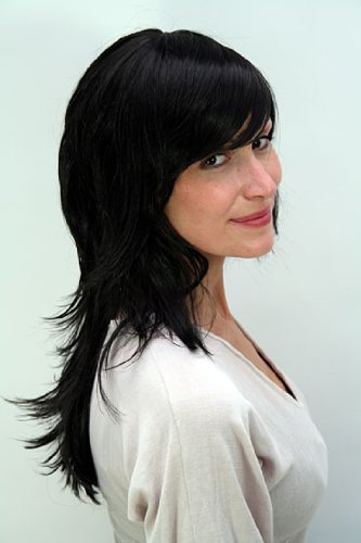 wig-me-up-9265-1b-lange-per-cke-schwarz-mit-gestuftem-haar-und-pony image 5