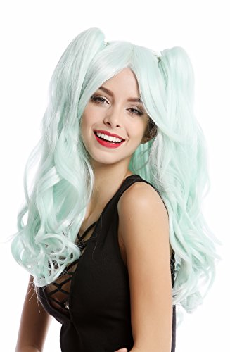 wig-me-up-yzf-4379-cosplay-per-cke-mint-gr-n-lang-wellig-65-cm-mit-2-z-pfen image 6
