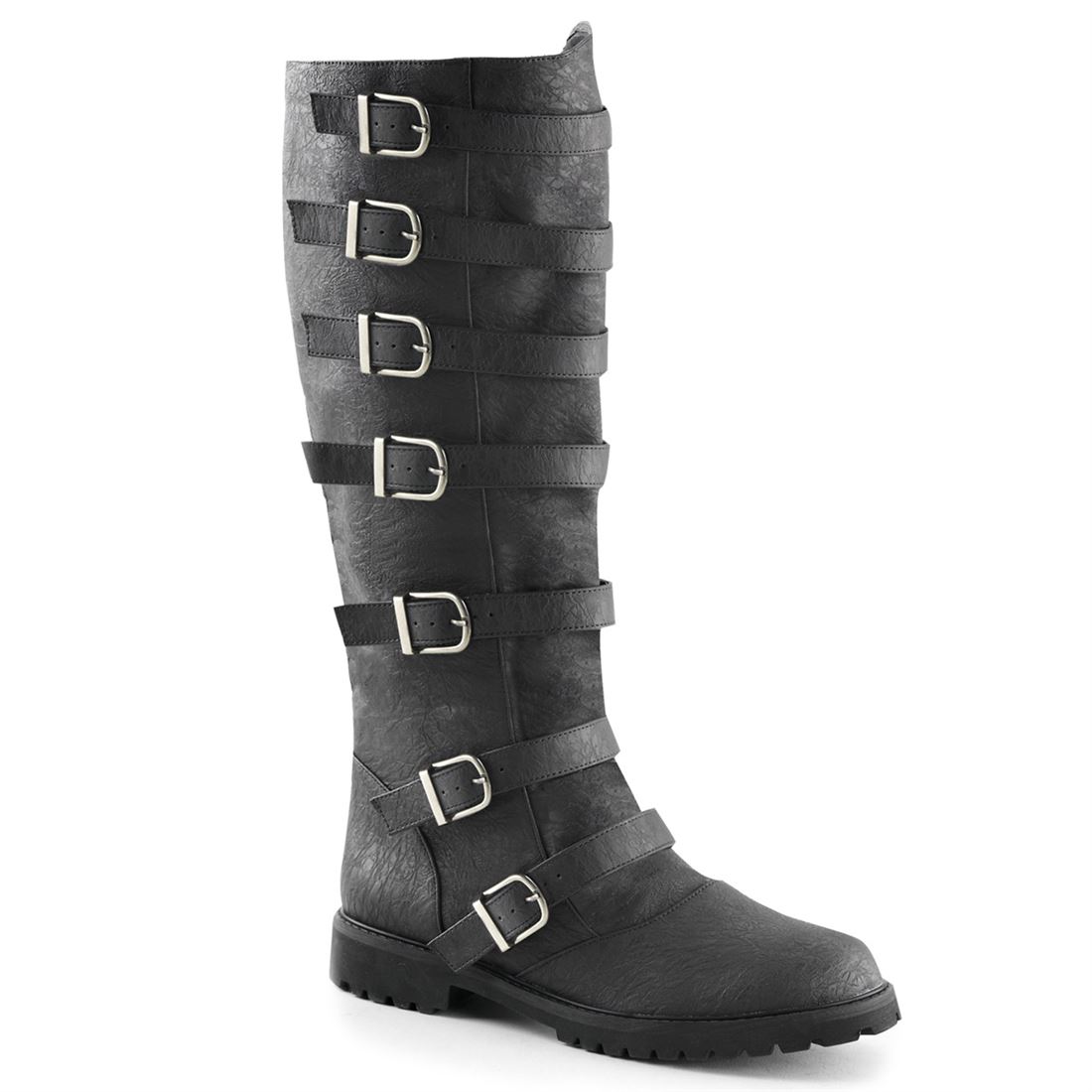 funtasma-gotham-110-herren-knie-stiefel-schwarz-mit-schnallen-und-3-8-cm-absatz image 1