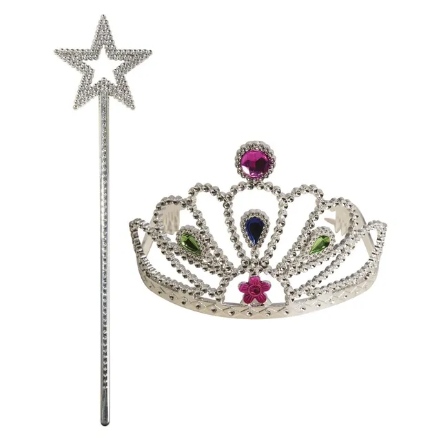 ptit-clown-prinzessin-set-haarreif-zauberstab-einheitsgr-e image 1