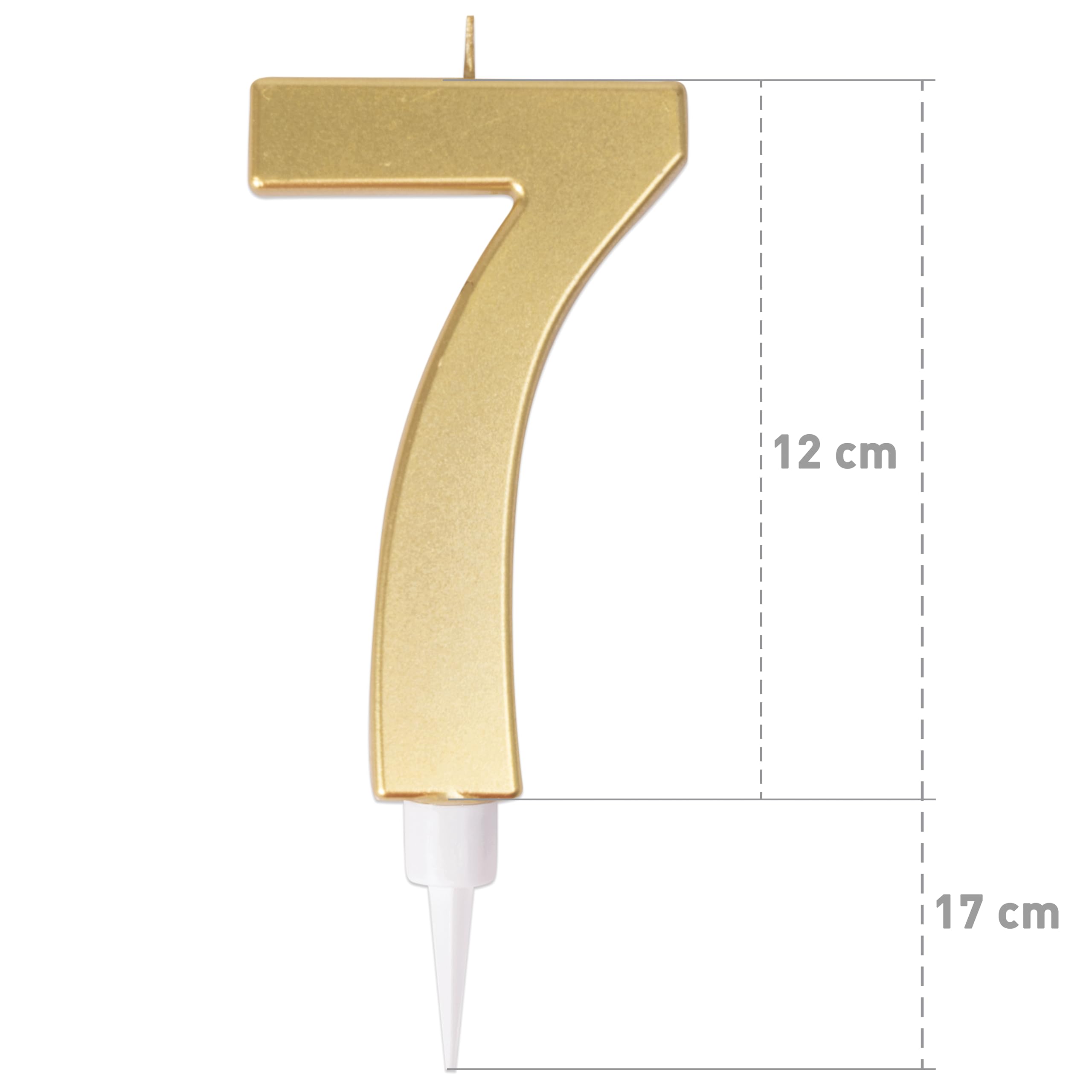ptit-clown-riesige-geburtstagskerze-gold-zahl-7-13-cm-zahlenkerze image 2