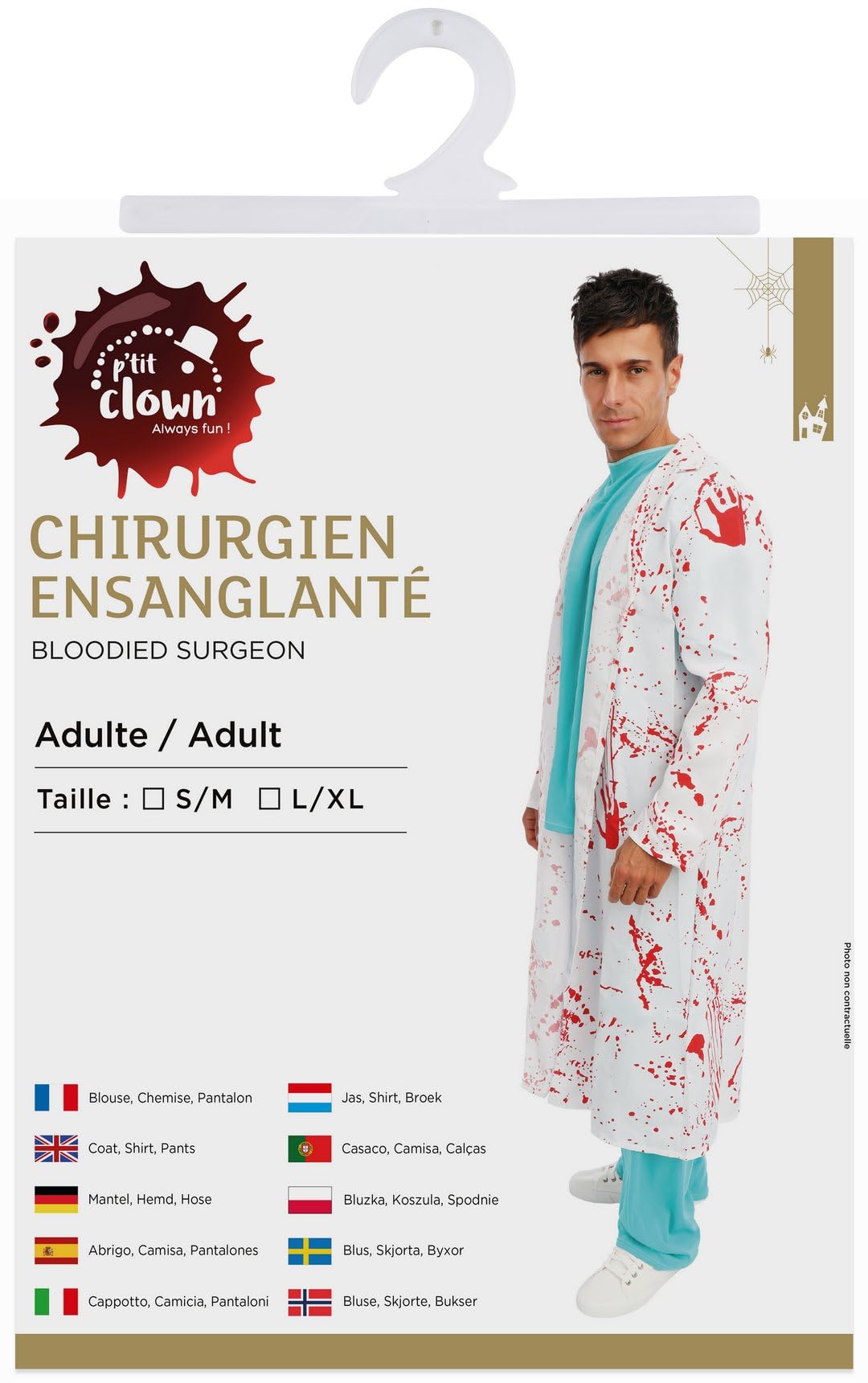 ptit-clown-blutige-chirurgin-kost-m-erwachsene-l-xl image 5