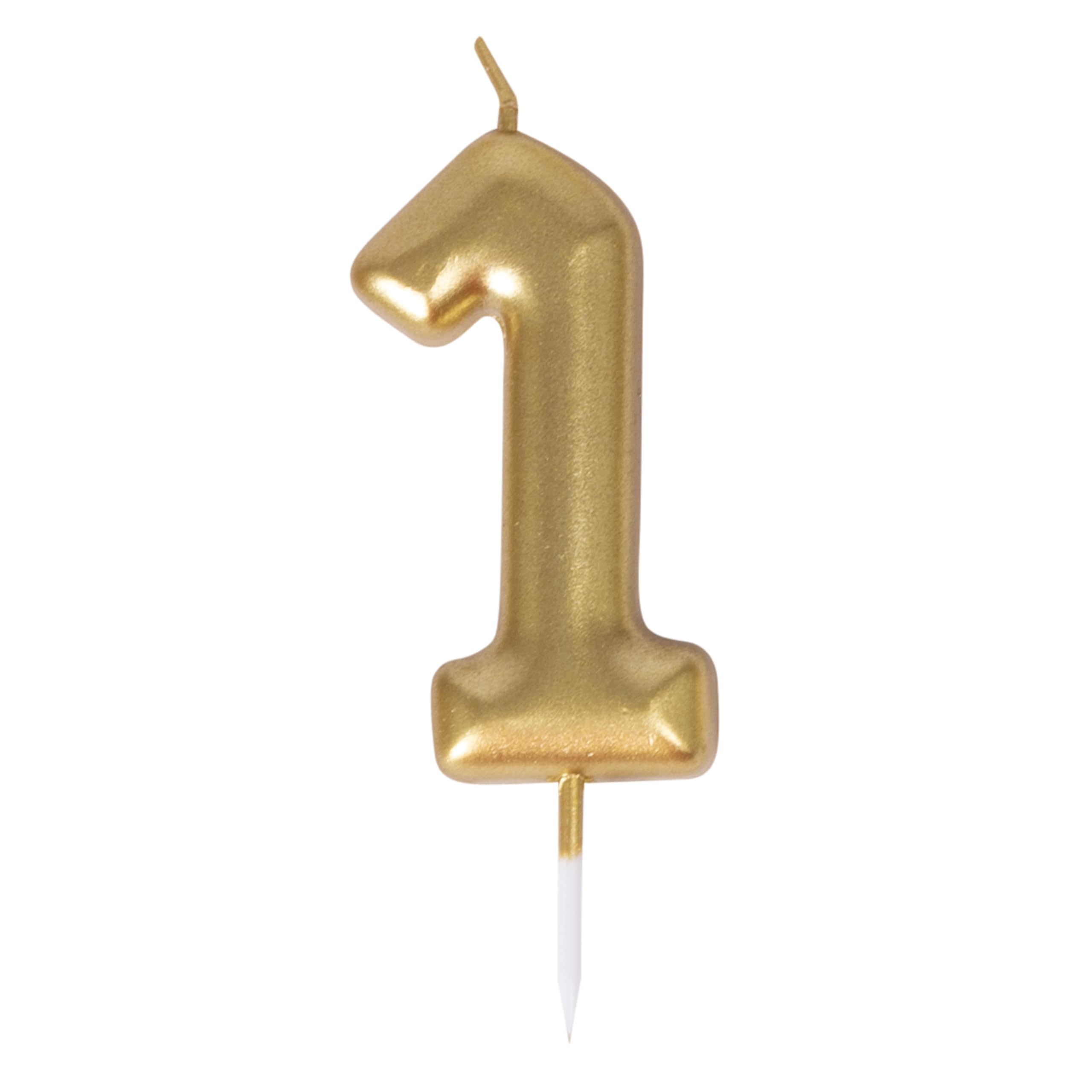 ptit-clown-23931-goldkerze-zahlenkerze-zahl-1-geburtstag image 1