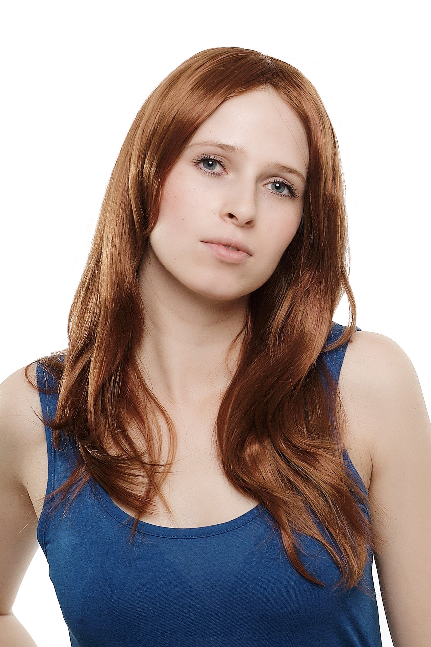 wig-me-up-sa017-30b130-damenper-cke-lang-glatt-rot-mix-mit-mittelscheitel image 1
