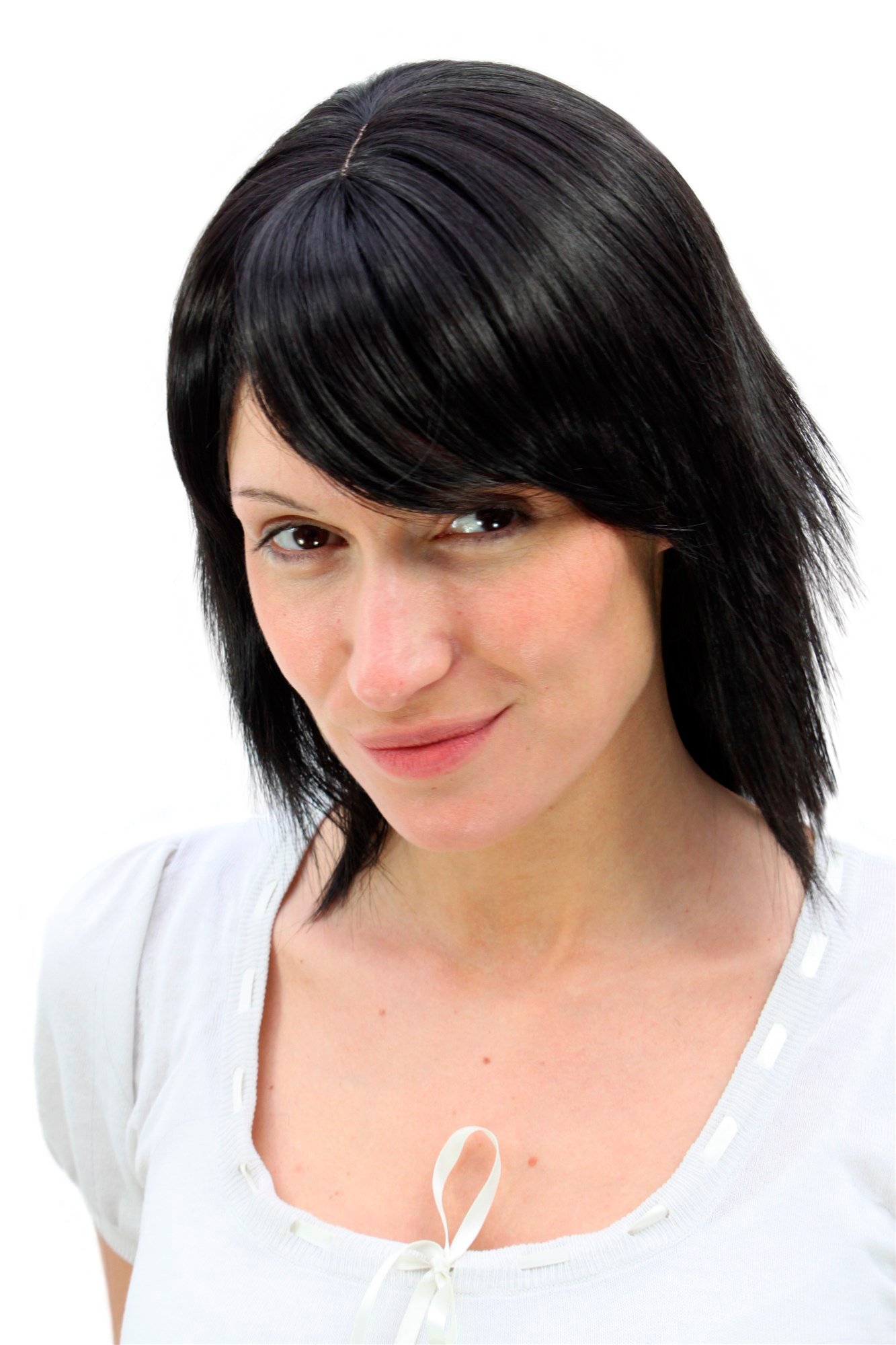 wig-me-up-6078-2-per-cke-schwarz-glattes-haar-wild-gestuft-selbstbewusster-look image 1