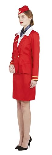 ptit-clown-flugbegleiterin-kost-m-rot-damen-gr-l-xl image 7