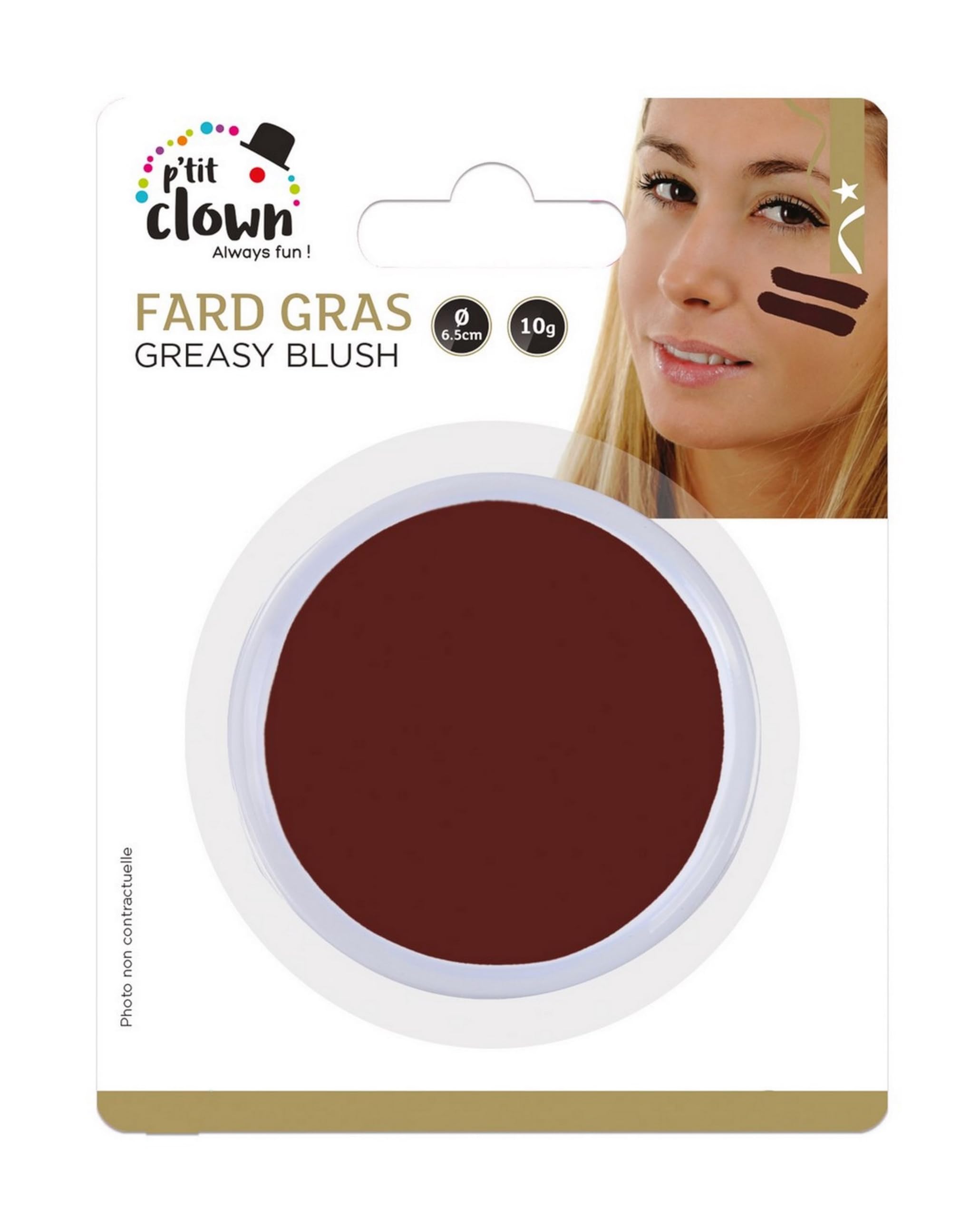 ptit-clown-fett-schminkpalette-rund-braun-mehrfarbig image 1