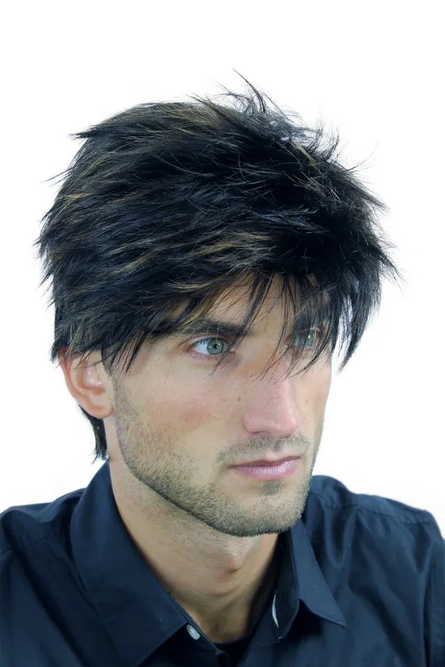 wig-me-up-wl-3030a-2f27-herrenper-cke-schwarzbraun-blond-kurz-wild-25-cm image 1