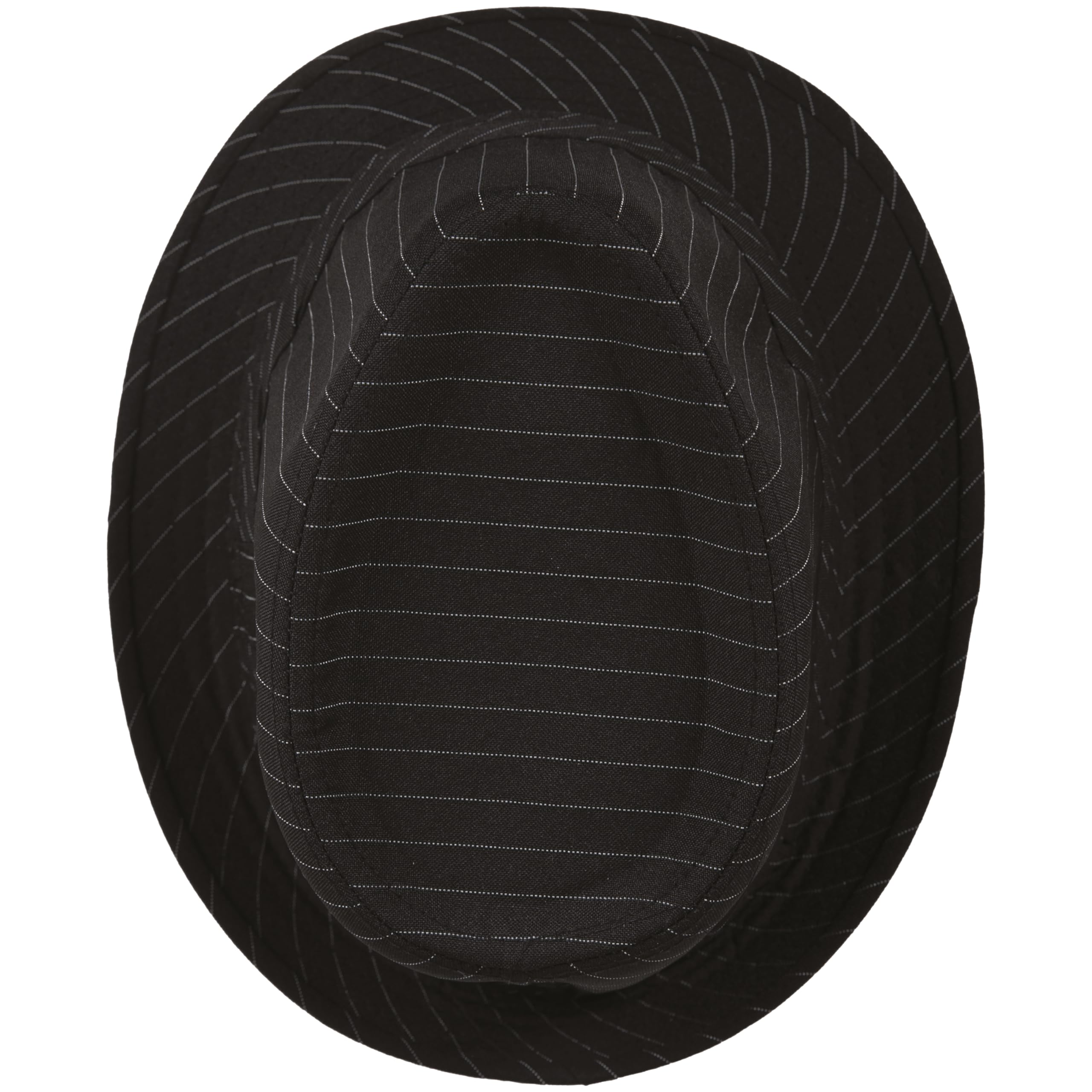 ptit-clown-40388-borsalino-hut-stoff-erwachsene-schwarz-wei-gestreift image 4