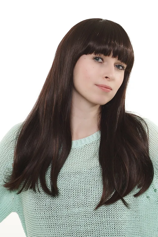 wig-me-up-ma116-2t33-la-boum-damenper-cke-lang-glatt-mit-pony-braun-mix-45-cm image 1
