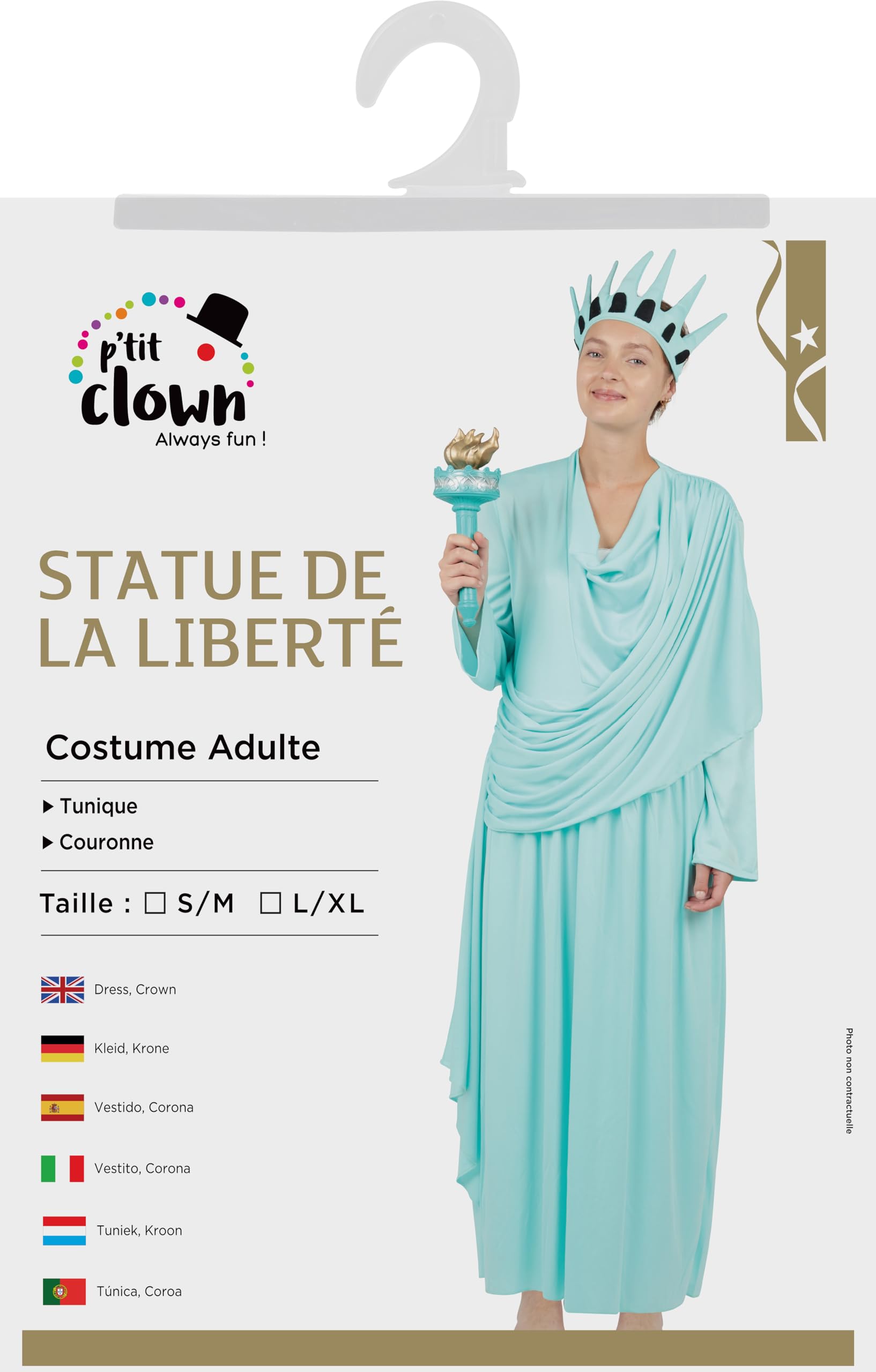 p-tit-clown-freiheitsstatue-kost-m-erwachsene-l-xl-21173 image 5