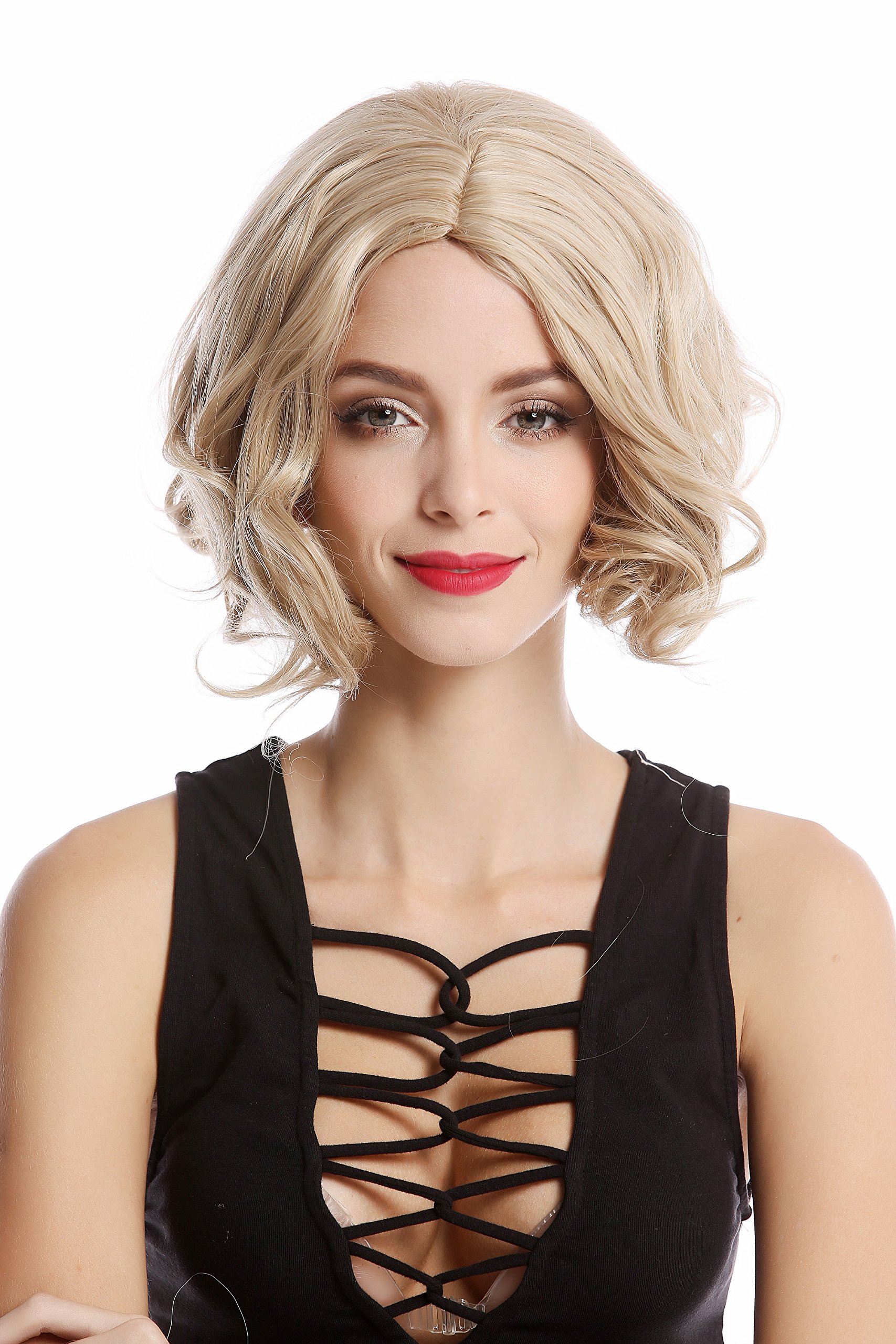 wig-me-up-yzf-4372-damenper-cke-longbob-kurz-lockig-blond-mix-26-24b-613b image 1