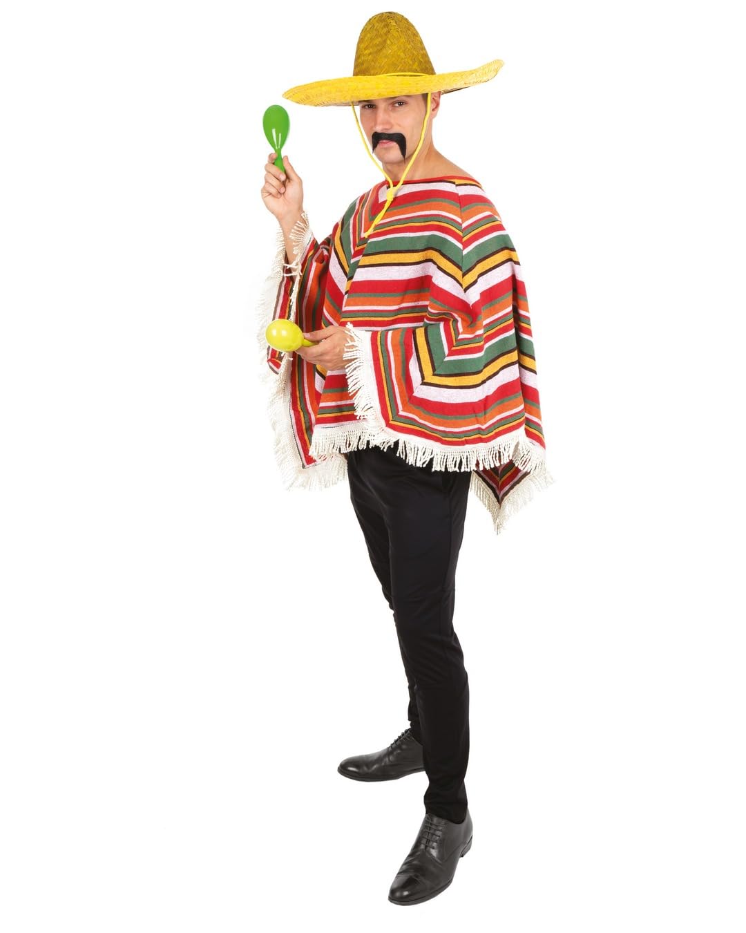 ptit-clown-91224-poncho-mexikanisch-erwachsene-mehrfarbig-einheitsgr-e image 3