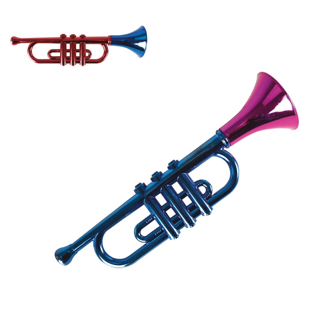 ptit-clown-23211-spielzeugtrompete-33-cm-chrom-effekt-kost-mzubeh-r image 2