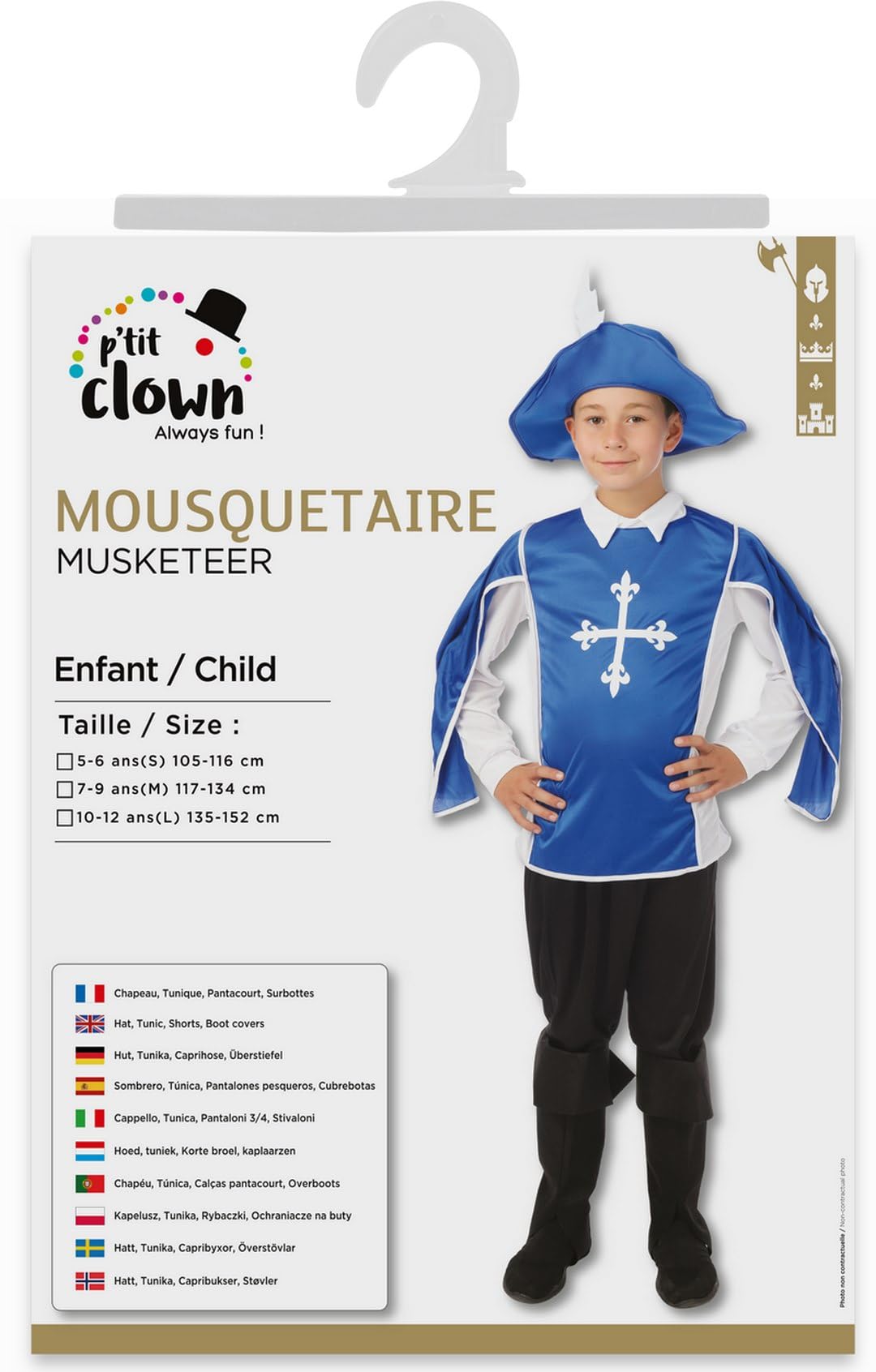 p-tit-clown-musketier-kost-m-kinder-mit-hut image 5