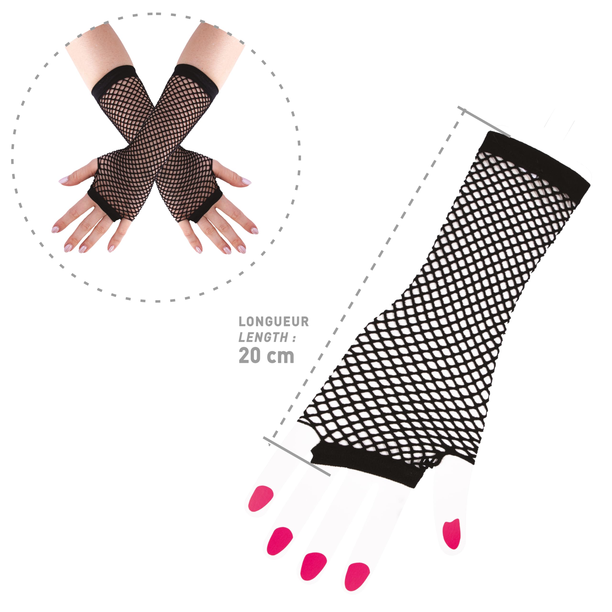 p-tit-clown-lange-netz-handschuhe-schwarz-mitaines-longues image 3