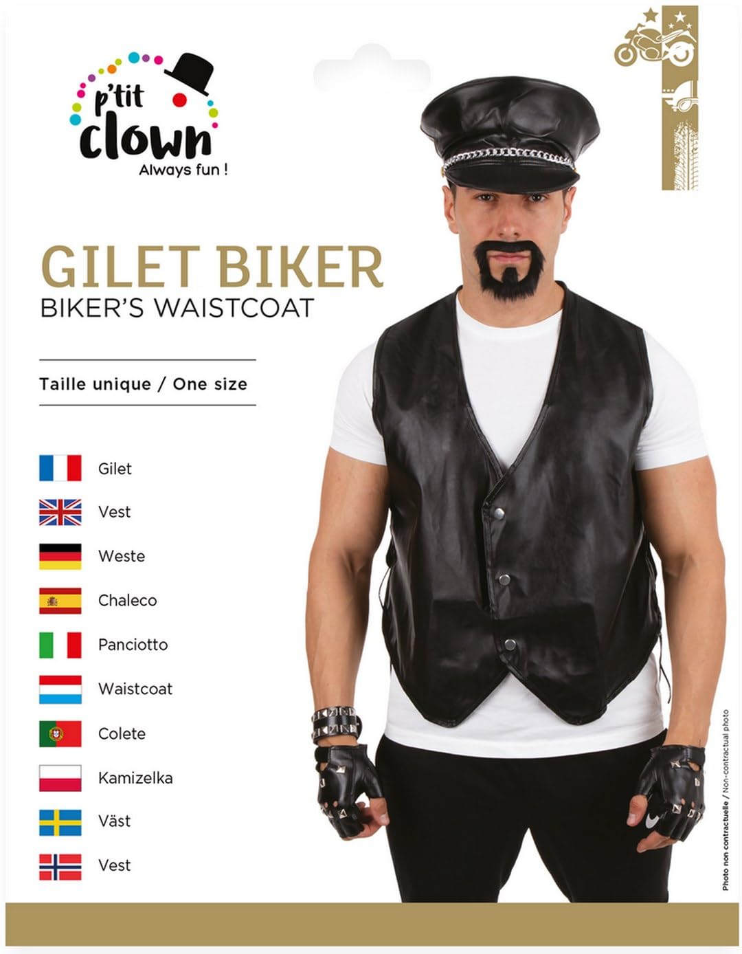 ptit-clown-55870-weste-ohne-rmel-cowboy-kunstleder-einheitsgr-e image 4
