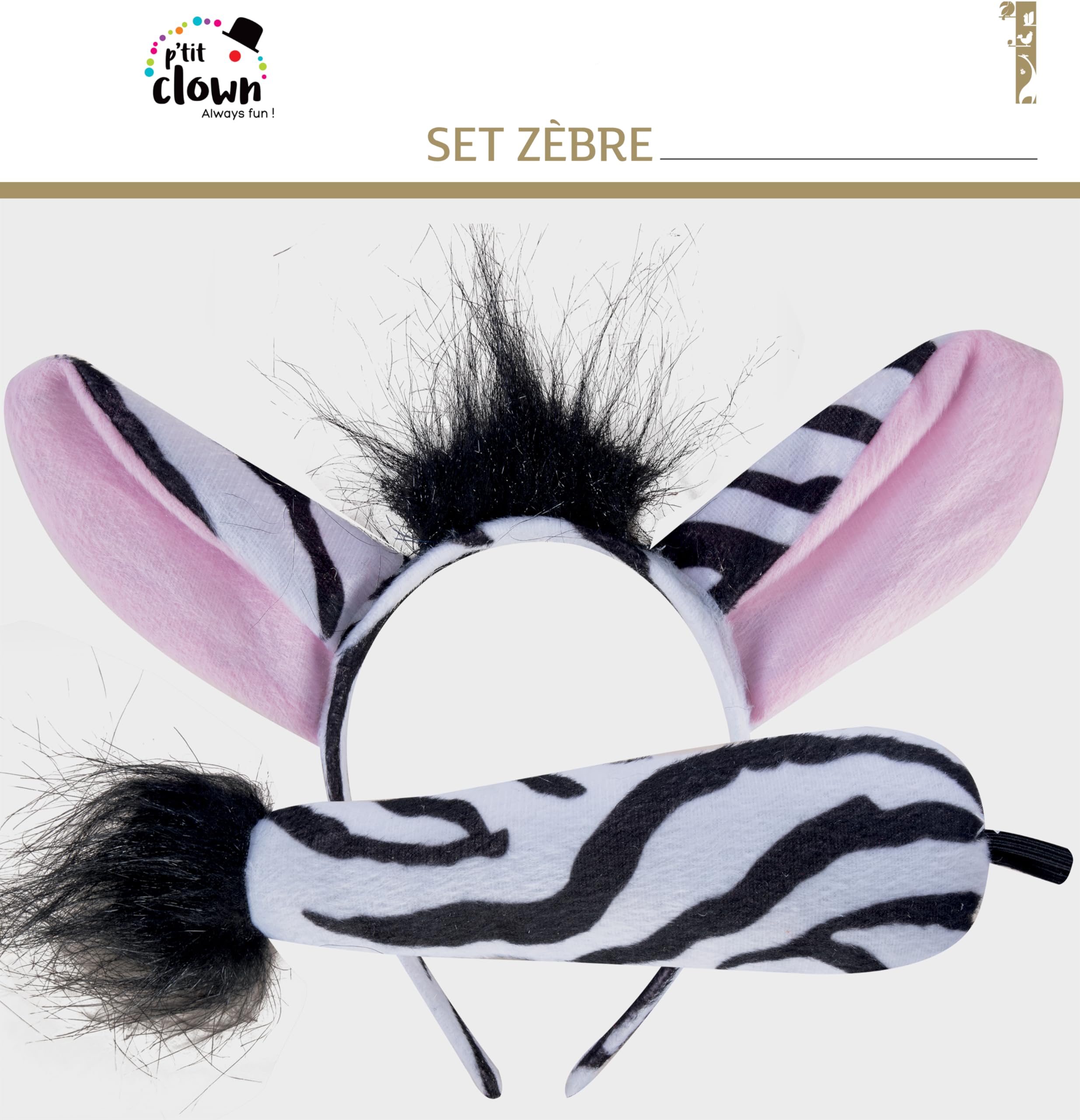 ptit-clown-kost-m-zubeh-r-schwarz-wei image 3