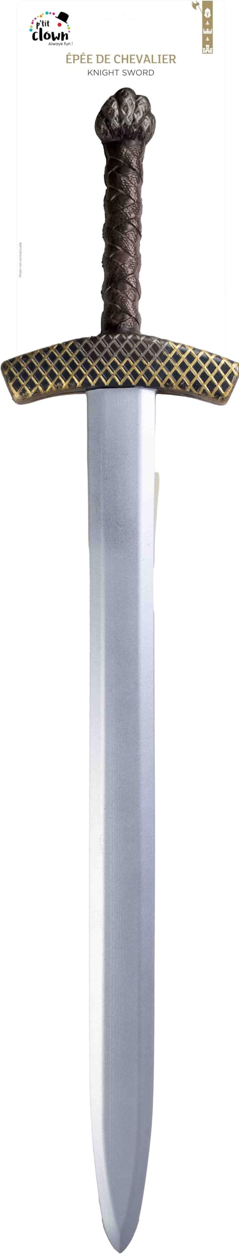 p-tit-clown-ritterschwert-86-cm-silber-mit-goldschutz image 2