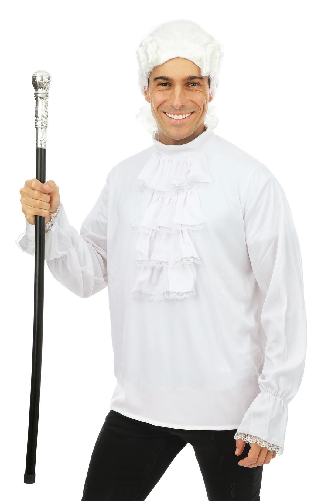 ptit-clown-jabot-hemd-wei-einheitsgr-e-pirat-renaissance image 1