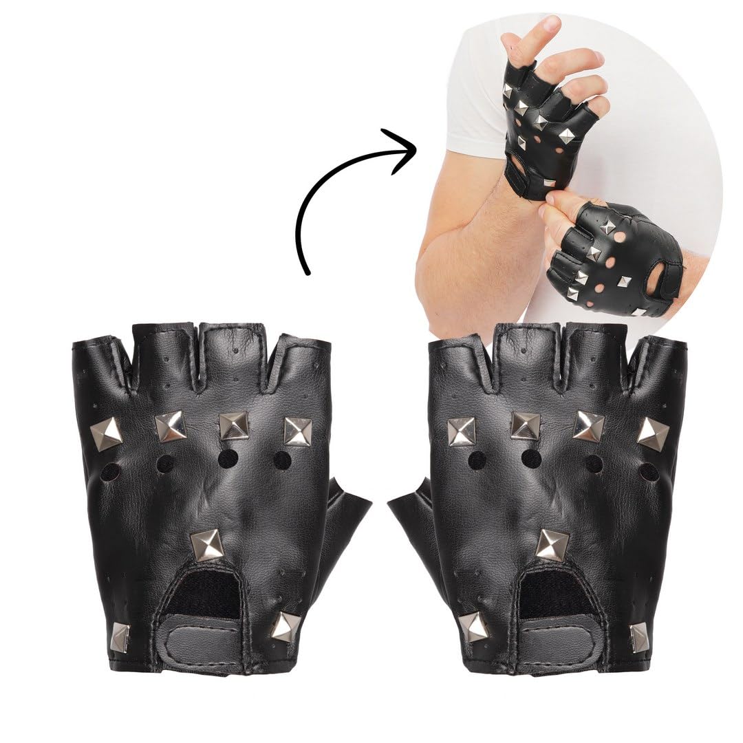 p-tit-clown-18430-punk-handschuhe-fingerlos-schwarz-paar image 3