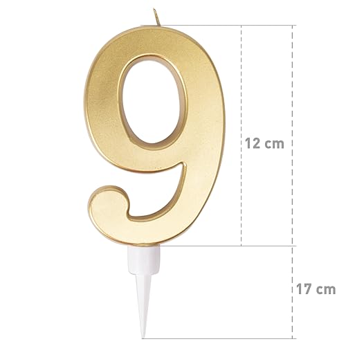 ptit-clown-23959-riesenkerze-zahl-9-gold image 8