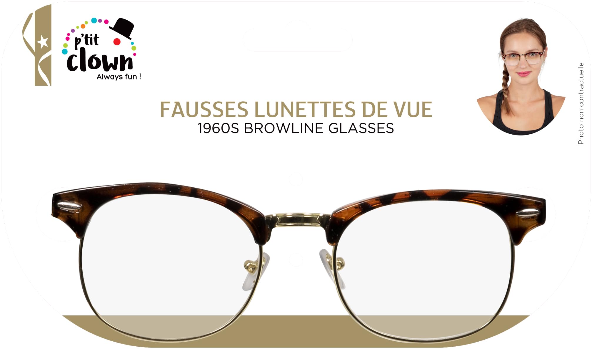 ptit-clown-kost-mbrille-21078-braun-erwachsene-unisex image 6