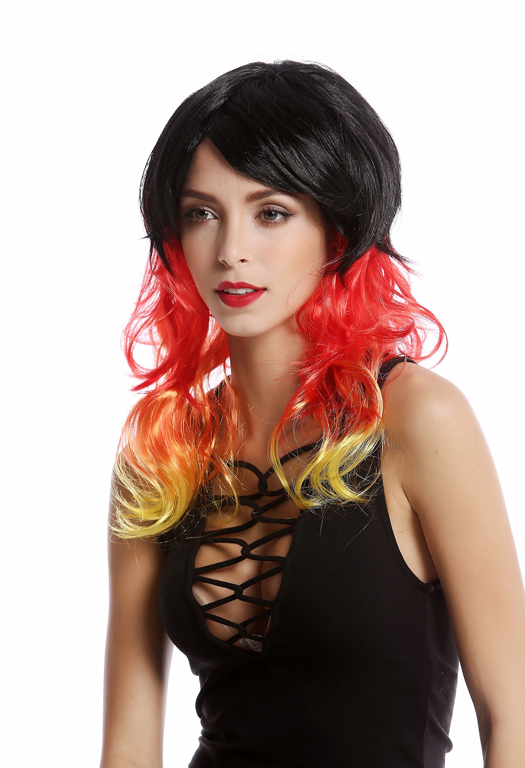 wig-me-up-90650-p103-pc13-pc2b-fanper-cke-damen-schwarz-rot-gold-lang-wellig-45- image 2