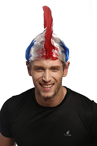 wig-me-up-xr-012-fanper-cke-irokese-mohawk-frankreich-blau-wei-rot image 7