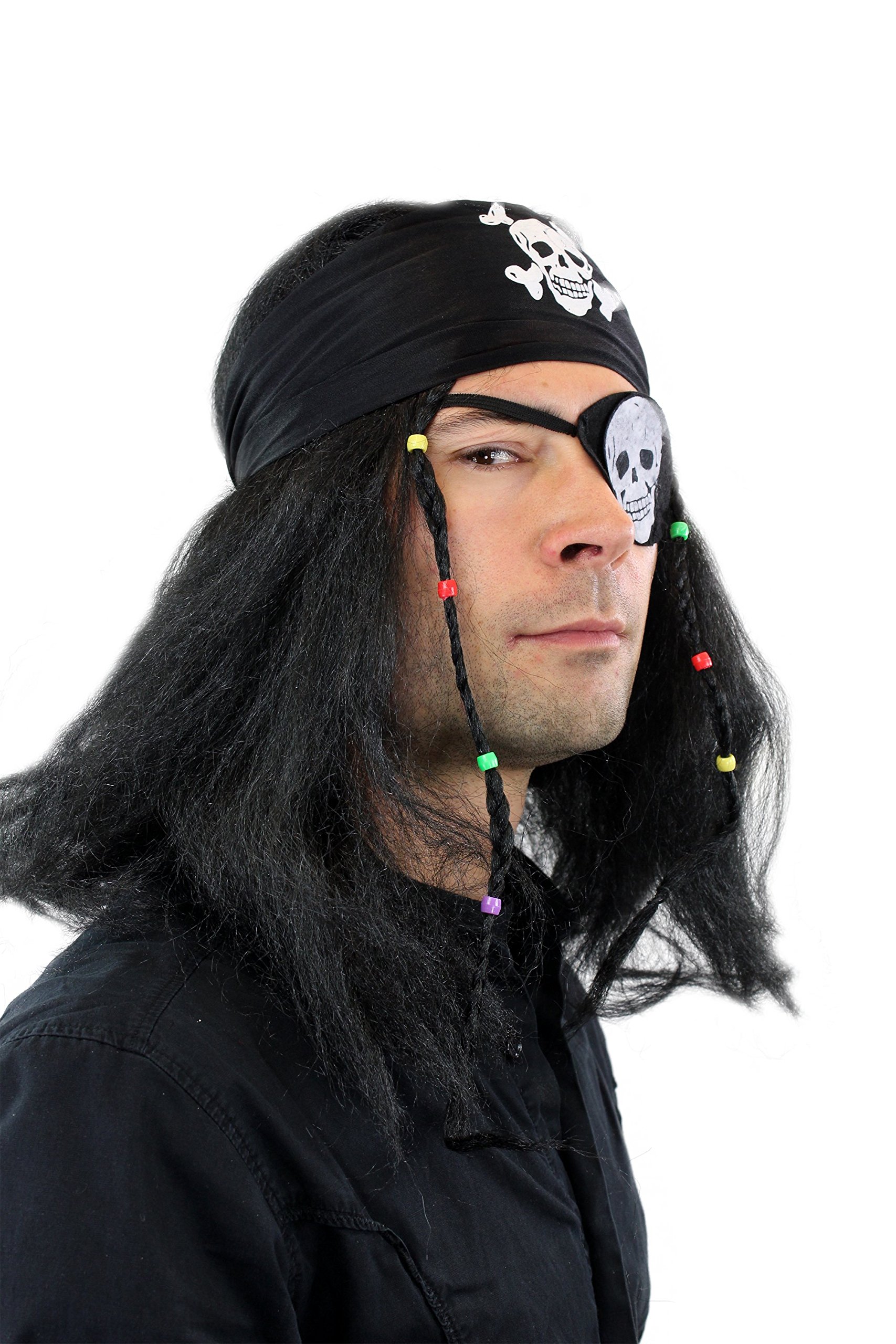 wig-me-up-26583-p103-piratenper-cke-schwarz-mit-z-pfen-und-totenkopf-bandana image 4