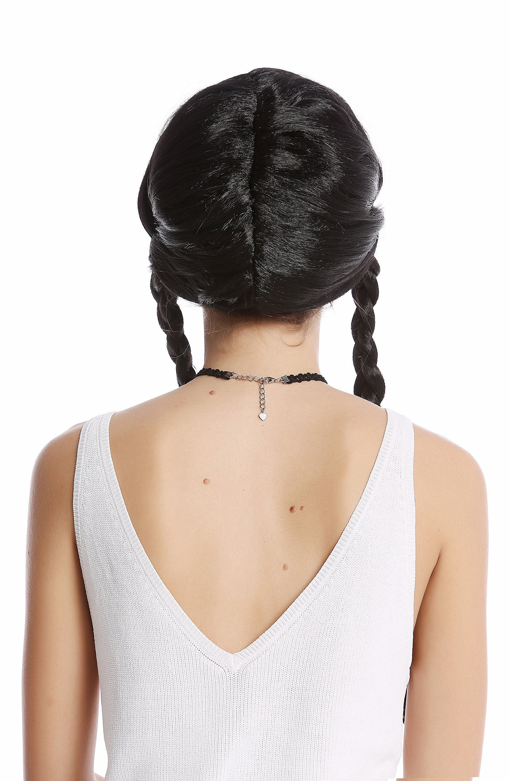wig-me-up-90835-za103-per-cke-damen-schwarz-lange-geflochtene-z-pfe-mittelscheit image 3