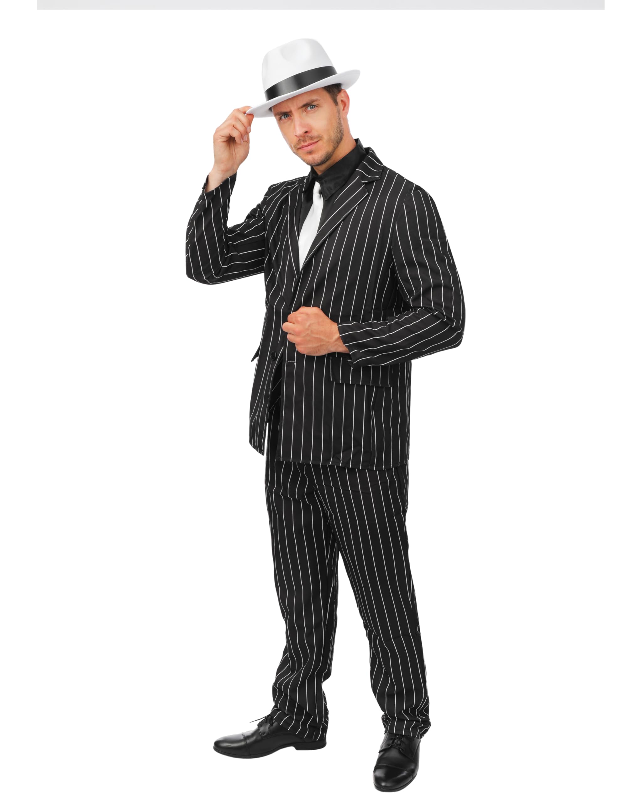 p-tit-clown-gangster-kost-m-schwarz-mit-wei-en-streifen-l-xl image 5