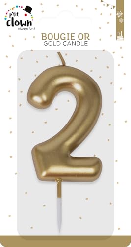 ptit-clown-23932-zahlenkerze-gold-zahl-2-geburtstagskerze image 7