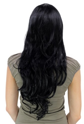 wig-me-up-yzf-4048-1-langhaarper-cke-damen-rabenschwarz-gewellt-mit-pony-65-cm image 7