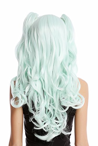 wig-me-up-yzf-4379-cosplay-per-cke-mint-gr-n-lang-wellig-65-cm-mit-2-z-pfen image 7