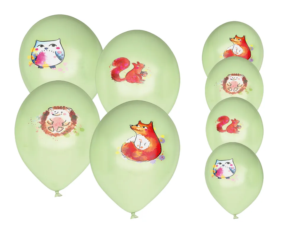 ptit-clown-22464-luftballons-geburtstag-waldtiere-30-cm-8-st-ck image 1