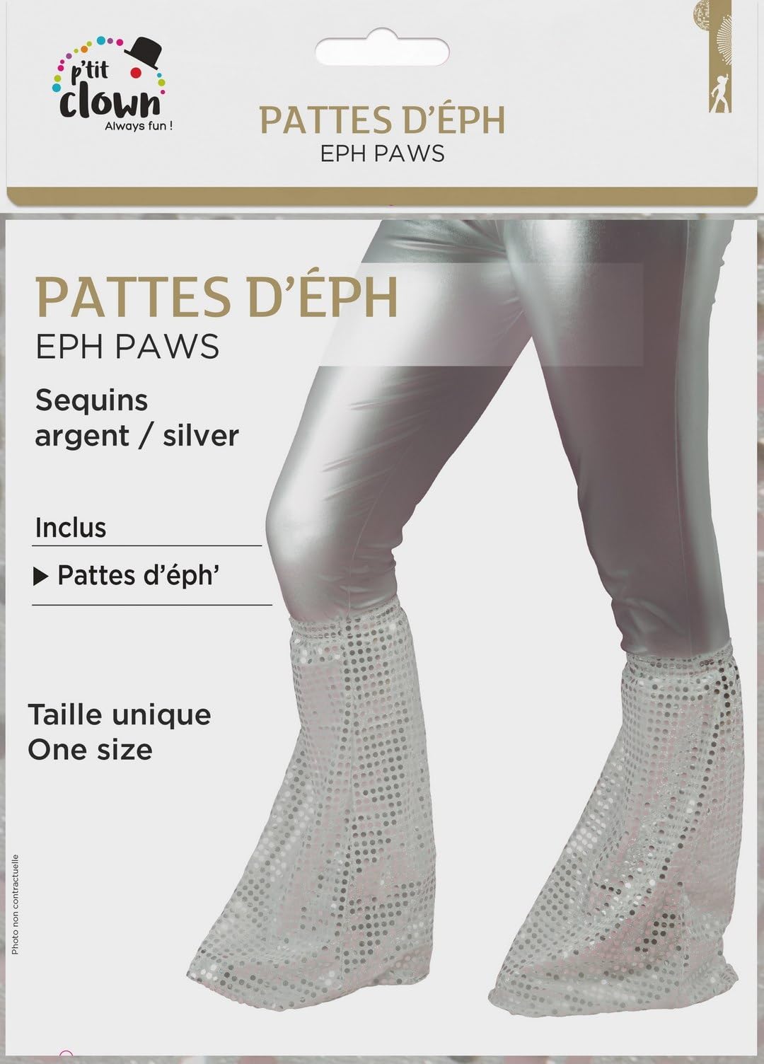 p-tit-clown-pf-tchen-und-ohren-stoff-mit-pailletten-silber image 2