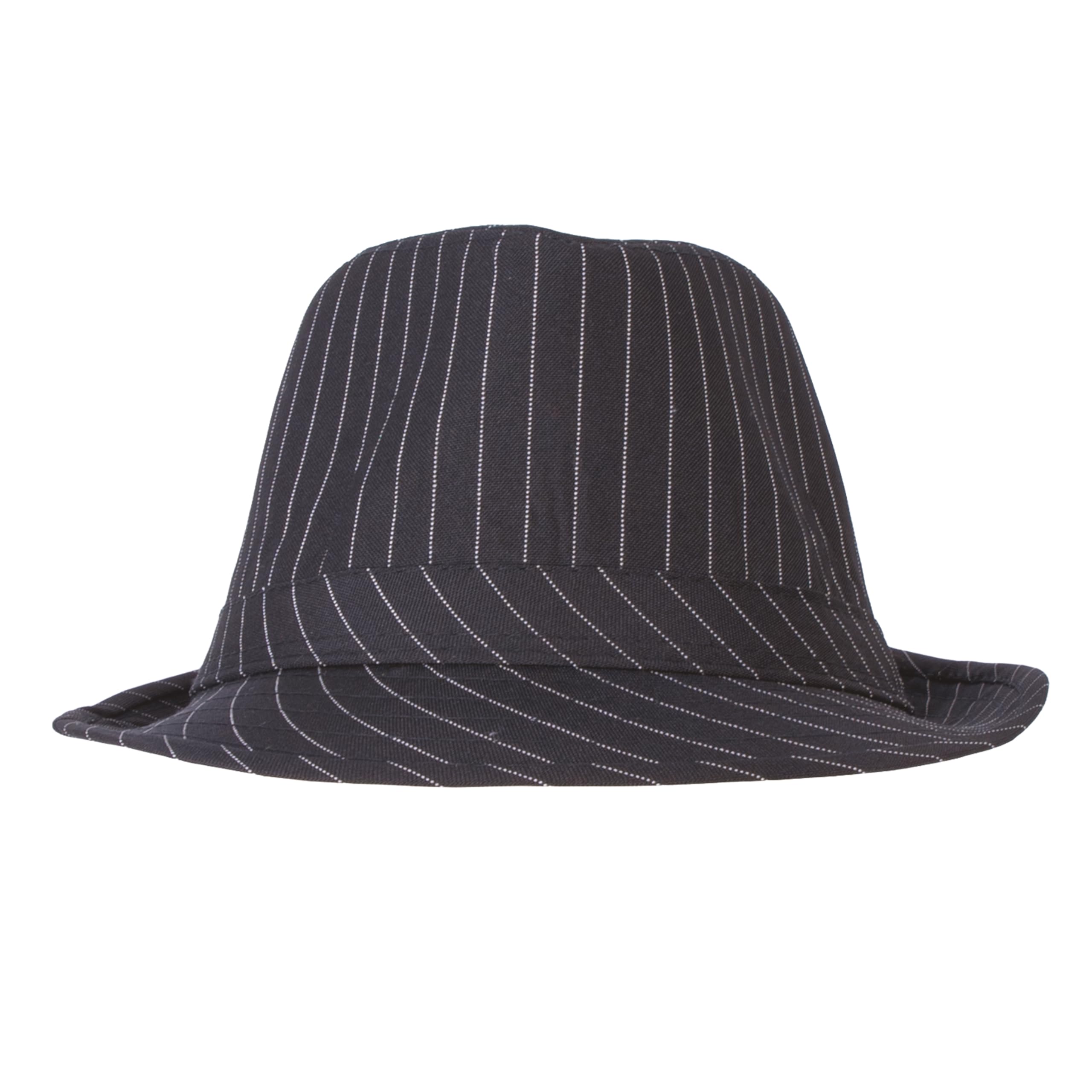 ptit-clown-40388-borsalino-hut-stoff-erwachsene-schwarz-wei-gestreift image 2