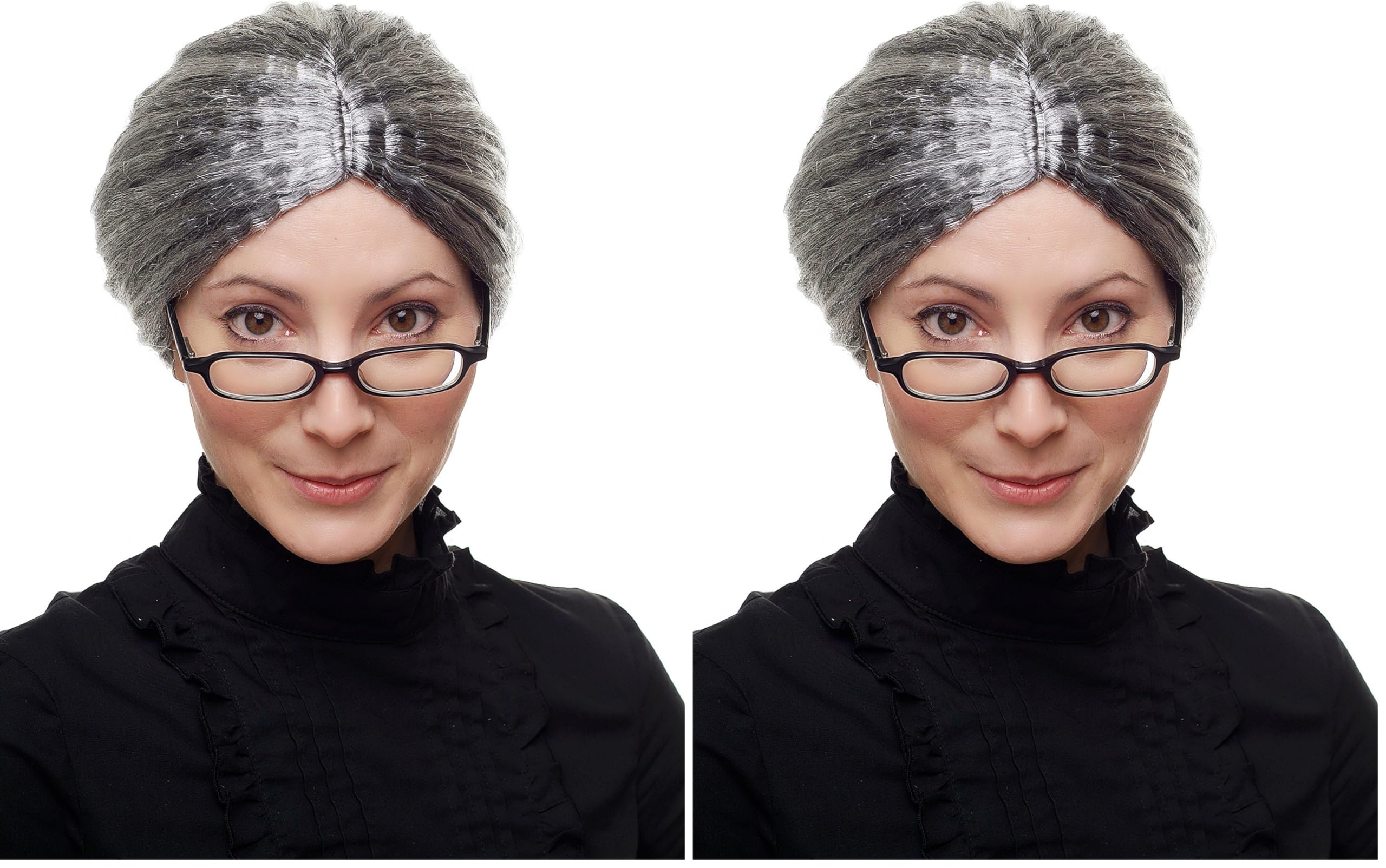 wig-me-up-69020-p103-damen-per-cke-dutt-schwarz-gouvernante image 6