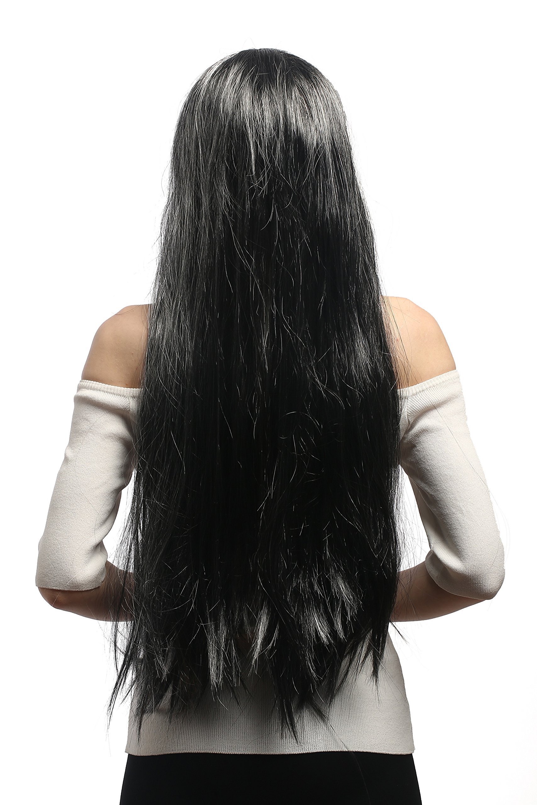 wig-me-up-6063-p103-309-party-per-cke-schwarz-grau-extra-lang-ca-85-cm image 3