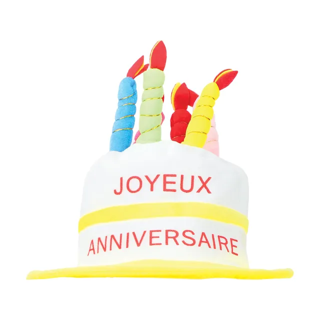 ptit-clown-81801-hut-samt-torte-joyeux-anniversaire-erwachsene-einheitsgr-e image 1