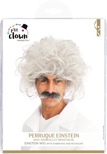 p-tit-clown-einstein-per-cke-mit-augenbrauen-und-schnurrbart-wei image 7