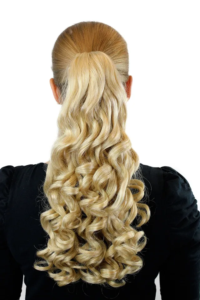 wig-me-up-xf-0070-24b-haarteil-zopf-hellblond-locken-butterfly-clip-45-cm image 1