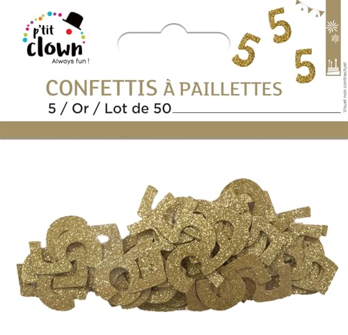 p-tit-clown-glitzer-konfetti-zahl-5-gold-50-st-ck image 5