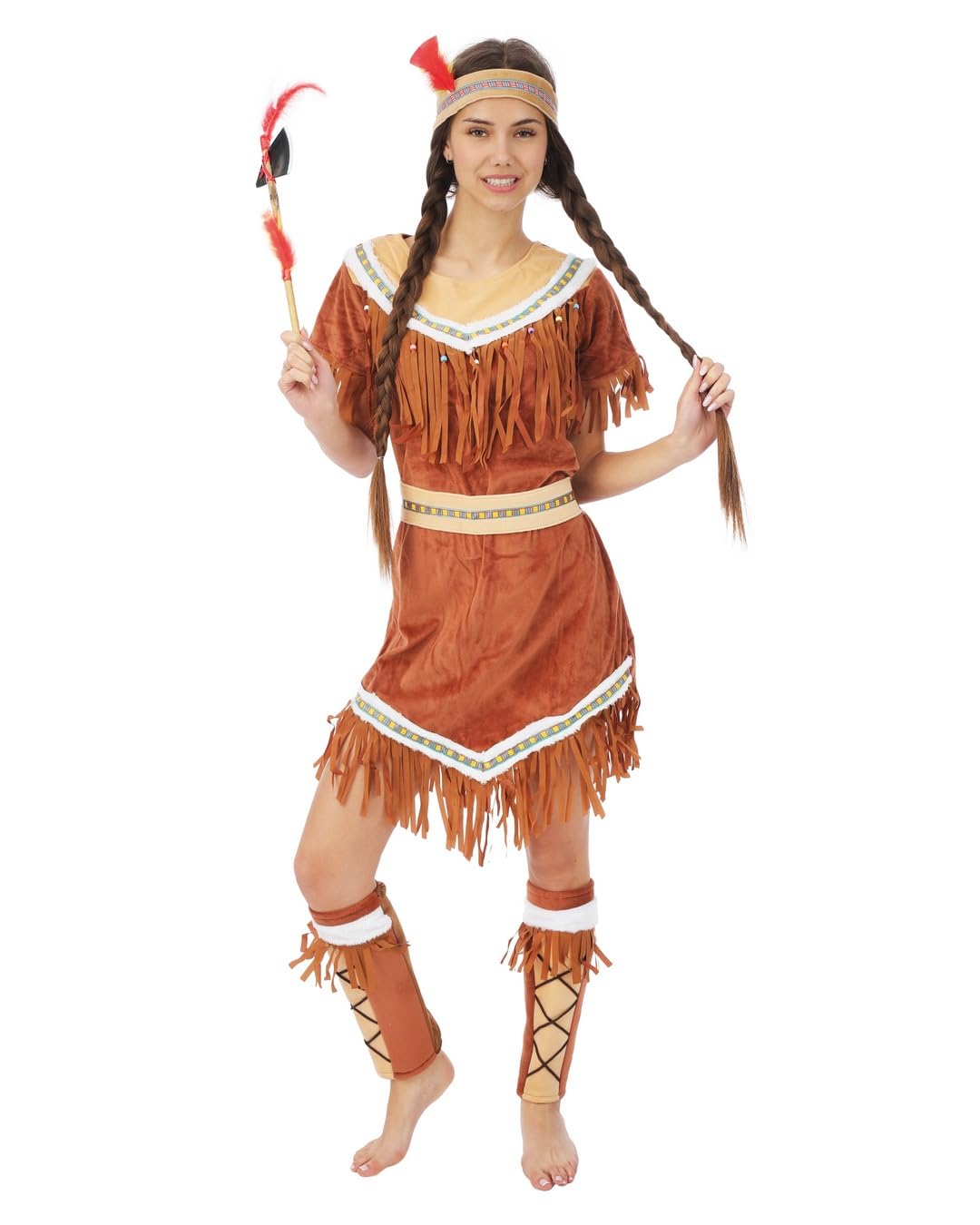 p-tit-clown-indianerin-kost-m-frau-polyester-komplett image 1