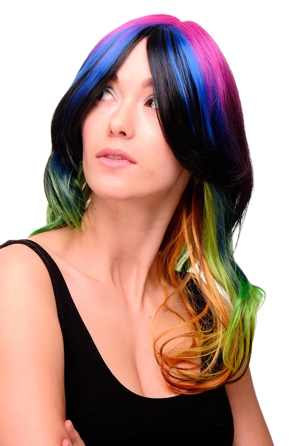 wig-me-up-gfw1847-g41-damenper-cke-queen-paradiesvogel-bunt-lang-glatt image 1
