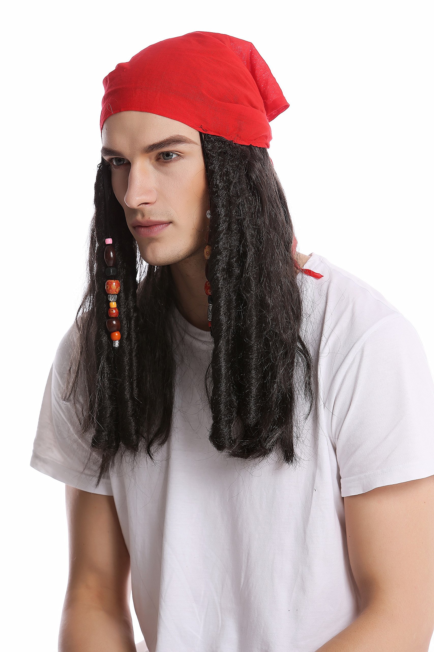 wig-me-up-a72325-p1-pirat-per-cke-lang-schwarz-mit-bandana-und-perlen image 2