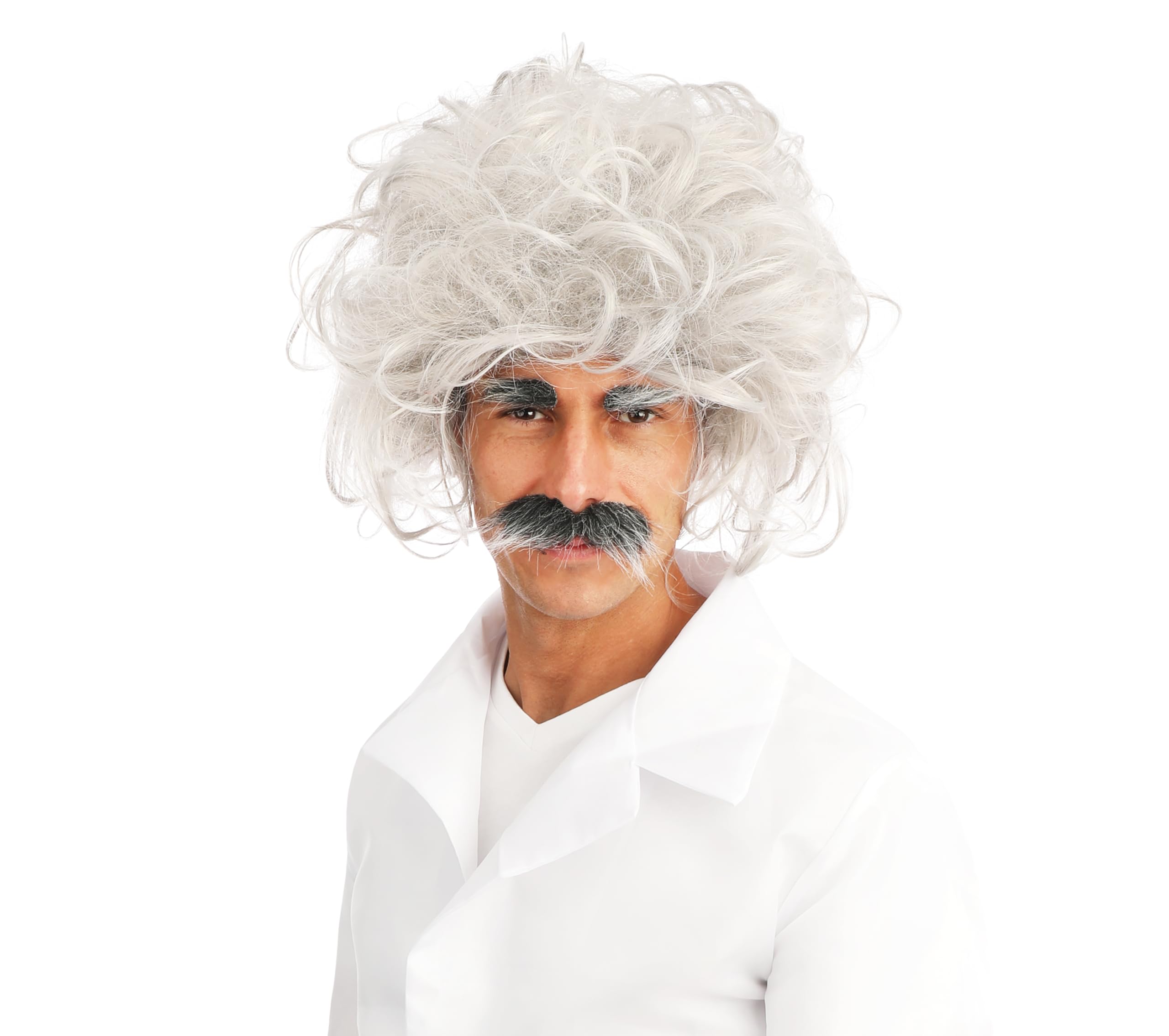 p-tit-clown-einstein-per-cke-mit-augenbrauen-und-schnurrbart-wei image 1