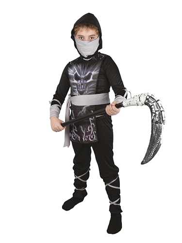 p-tit-clown-ninja-skelett-kinderkost-m-mit-maske-und-g-rtel image 8