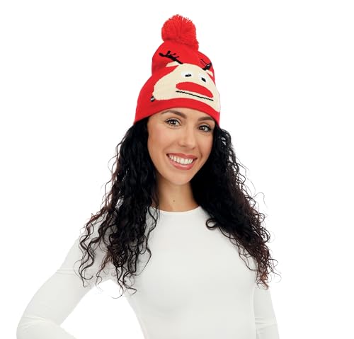 p-tit-clown-weihnachtsm-tze-rentier-mit-licht-rot-einheitsgr-e-erwachsene image 7